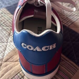 Coach Men Red and Blue Low-Top Sneaker